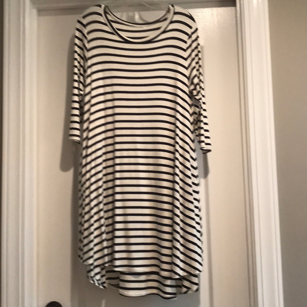 Navy & White Stripe Dress
